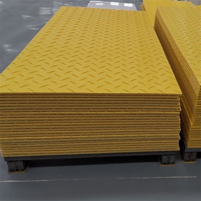 2 * 8ft HDPE أوراق الحماية الأرضية الحصير المؤقتة الطريق للبناء