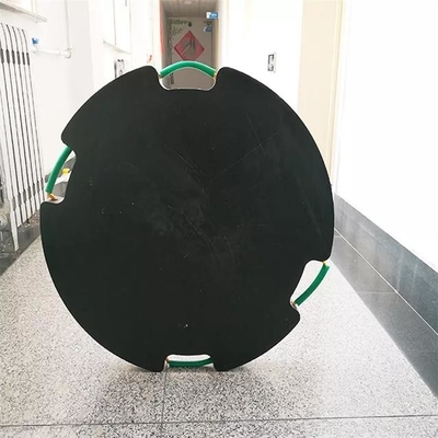 أسود جولة HDPE جاك لوحة القدم لوحة بلاستيكية رافعة مداد للرافعات المتنقلة
