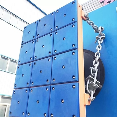 وسادات رفرف UHMWPE للحاجز البحري من البلاستيك الأزرق المقاوم للماء لحاجز الرصيف