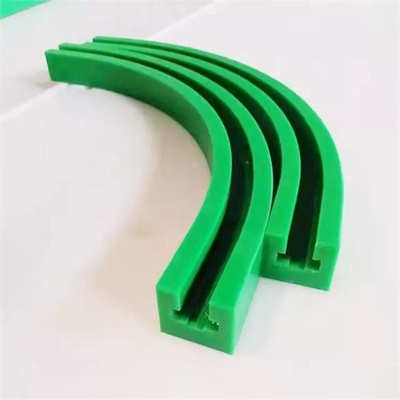 UHMWPE البولي ايثيلين ارتداء قطاع البلاستيك الأخضر دليل ناقل القضبان المنتج