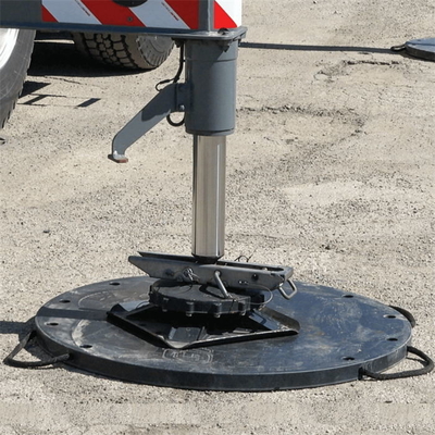 وسادات مداد مستديرة HDPE وسادات قدم بلاستيكية محمولة مؤقتة لشاحنة متحركة