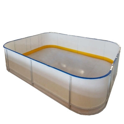 لوح التزلج البلاستيكي على حلبة التزلج HDPE Hockey Dasher Board مع إطار فولاذي