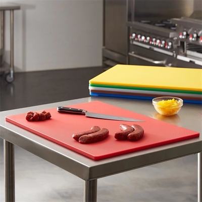 12 "X18" مقاوم للماء عالي الكثافة PE لوح تقطيع الخضروات البلاستيكية للمطبخ