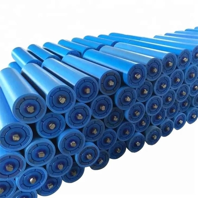 4 بوصة بوليمر الأنابيب البلاستيكية HDPE تأثير ناقل التدريب العاطل بكرات