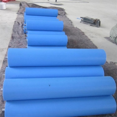 4 بوصة بوليمر الأنابيب البلاستيكية HDPE تأثير ناقل التدريب العاطل بكرات