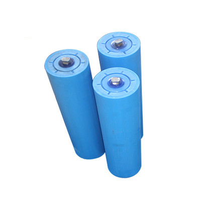 الأزرق UHMWPE الحزام الناقل الأسطوانة المهمل للتعدين الحزام الناقل الأسطوانة