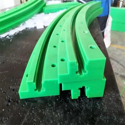 UHMWPE البولي ايثيلين ارتداء قطاع البلاستيك الأخضر دليل ناقل القضبان المنتج