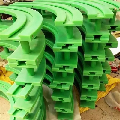UHMWPE البولي ايثيلين ارتداء قطاع البلاستيك الأخضر دليل ناقل القضبان المنتج