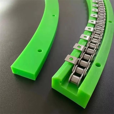 UHMWPE البولي ايثيلين ارتداء قطاع البلاستيك الأخضر دليل ناقل القضبان المنتج
