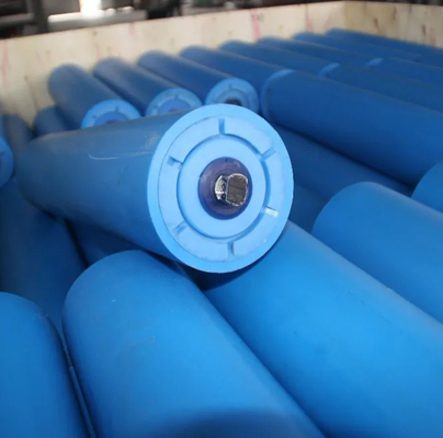 البوليمر ذو الجزيئات العالية جداً Hdpe Conveyor Roller Dia 76mm