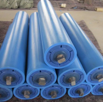 البوليمر ذو الجزيئات العالية جداً Hdpe Conveyor Roller Dia 76mm